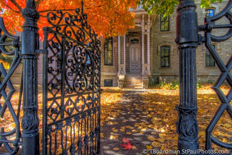 A picture of the outside of the home during Fall 