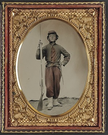 A photograph of a soldier in the Fourteenth Brooklyn 