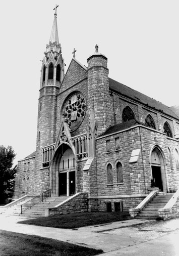 Picture of Holy Name Catholic Church, looking northwest. Picture taken November, 2002