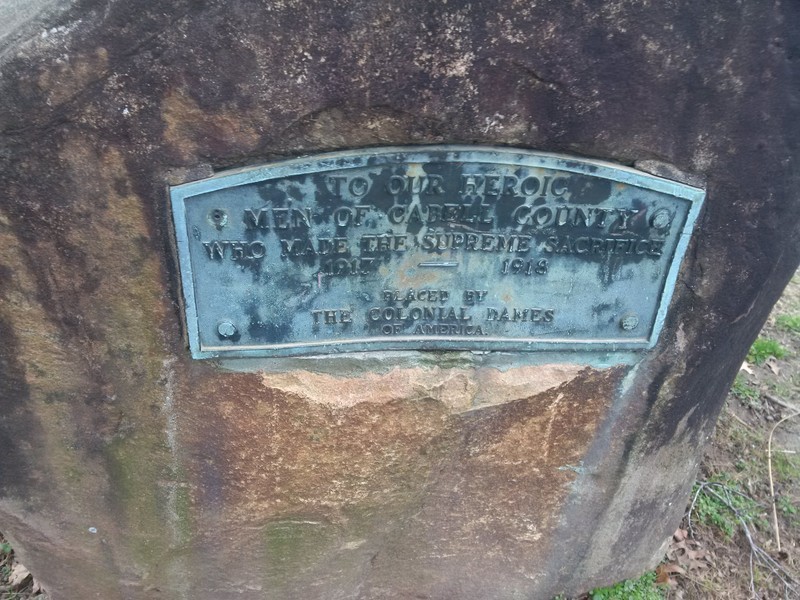 This stone marks the beginning of the Memorial Boulevard