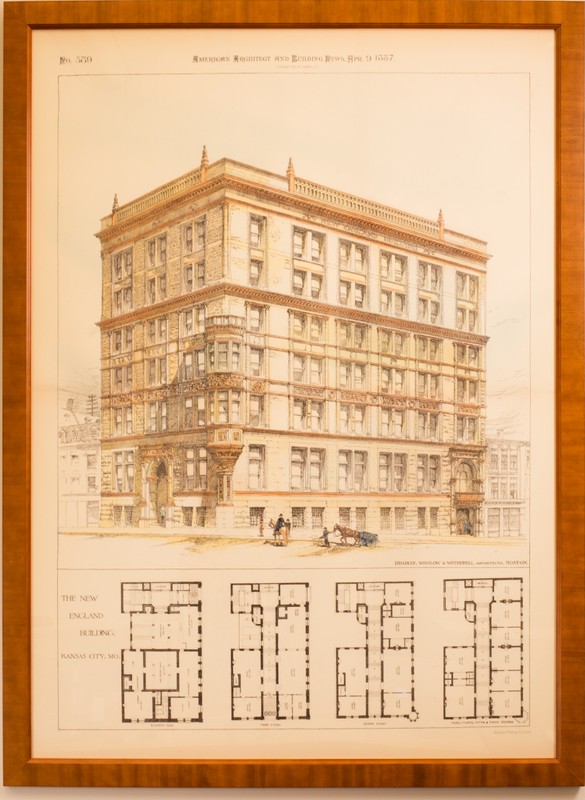 This is an architectural drawing by the firm Bradlee, Winslow and Wetherell from the April 9th, 1887 issue of American Architect and Building News