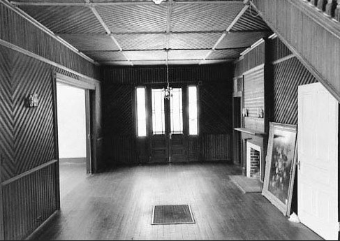Photograph of interior hall of Woodlands house, NRHP nomination