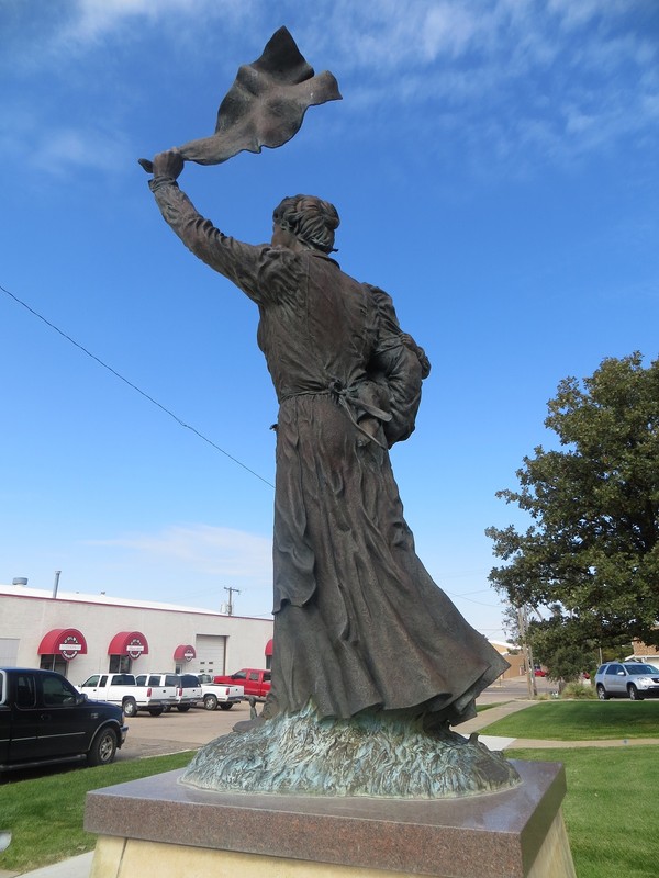 Spirit of the Prairie statue (back side)