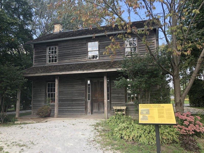 Josiah Henson original cabin in the Dawn settlement. The cabin currently resides near the Sydenham River as a museum. Josiah Henson connection to Uncle Tom’s Cabin shaped the Canadian identity on slavery and emancipation as Henson became one of the most well known Black leaders in Canada (Image Credited to Canadian Geographic). 