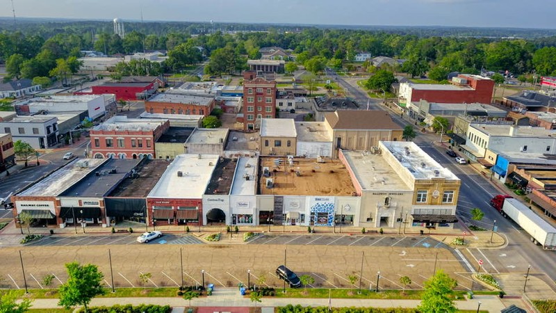 Aerial view of Ruston Historic District