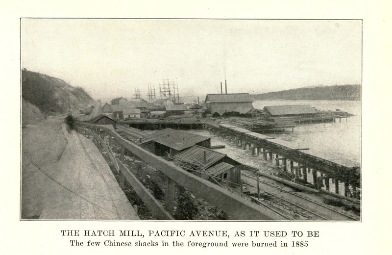 Half-Moon Bay, location of Tacoma's lower Chinatown (1884)