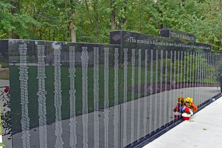 Michigan War Dog Memorial, Vietnam K-9 Wall, 2019