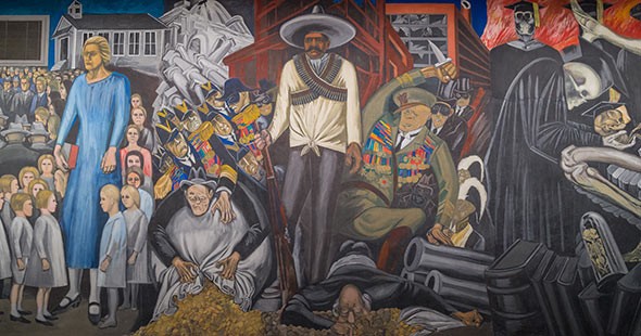 Scenes from the Epic of American Civilization murals