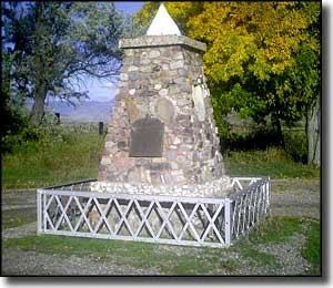 Monument constructed by the Daughters of Utah Pioneers at the site