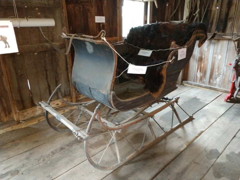 A Classic One Horse Open Sleigh of Jingle Bell fame, over the river and through the woods.