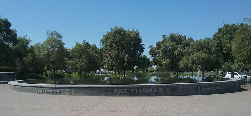 A general overall view of memorial statue of Arizona Cardinals