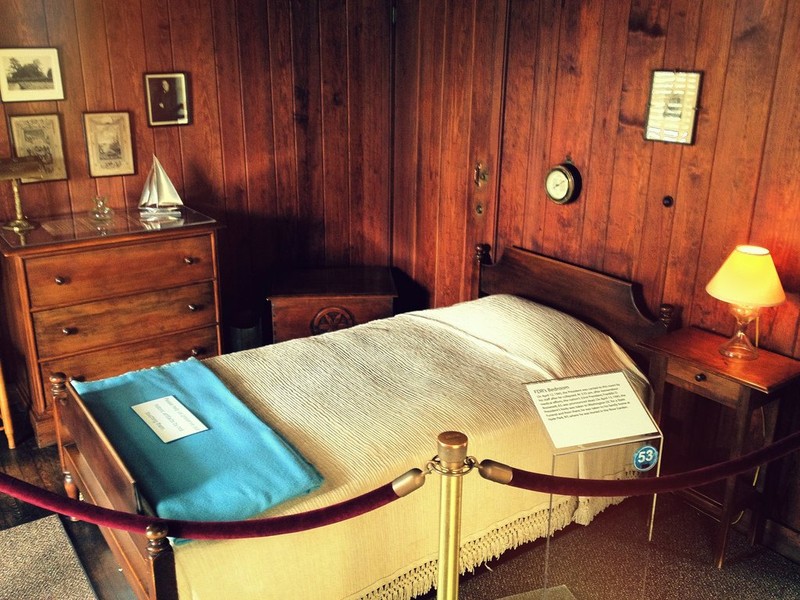 FDR's bedroom in the Little White House, where he died after suffering a cerebral hemorrhage in 1945