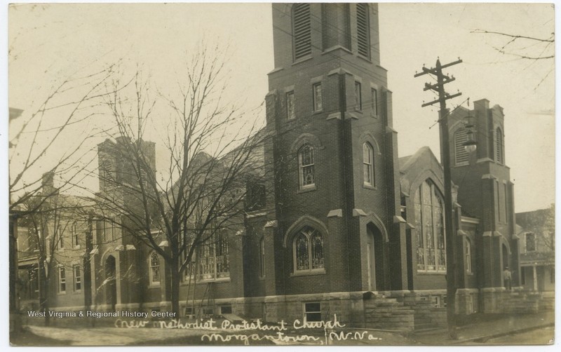 The Spruce Street United Methodist Church ca. 1909, shortly after construction finished.