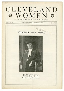 Belle Sherwin on the cover of "Cleveland Women" magazine, 1918