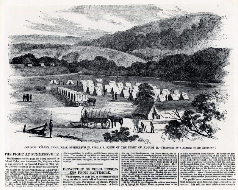 Union camp at Summersville in 1861.