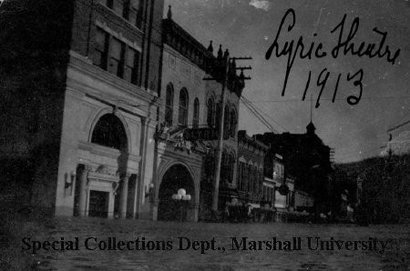 The Lyric Theater during the 1913 flood