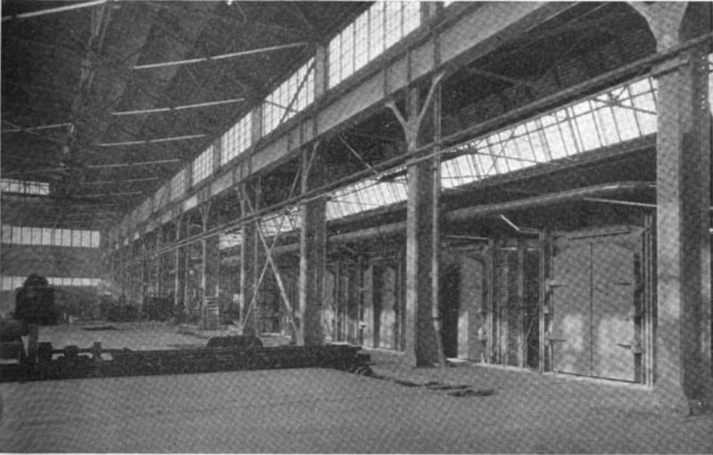 Row of furnaces inside the mill, 1922