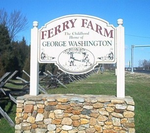 Welcome sign to Ferry Farm