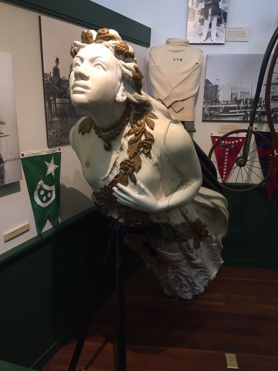 The figurehead from the yacht, "Aloha," which served the U.S. during World War I.