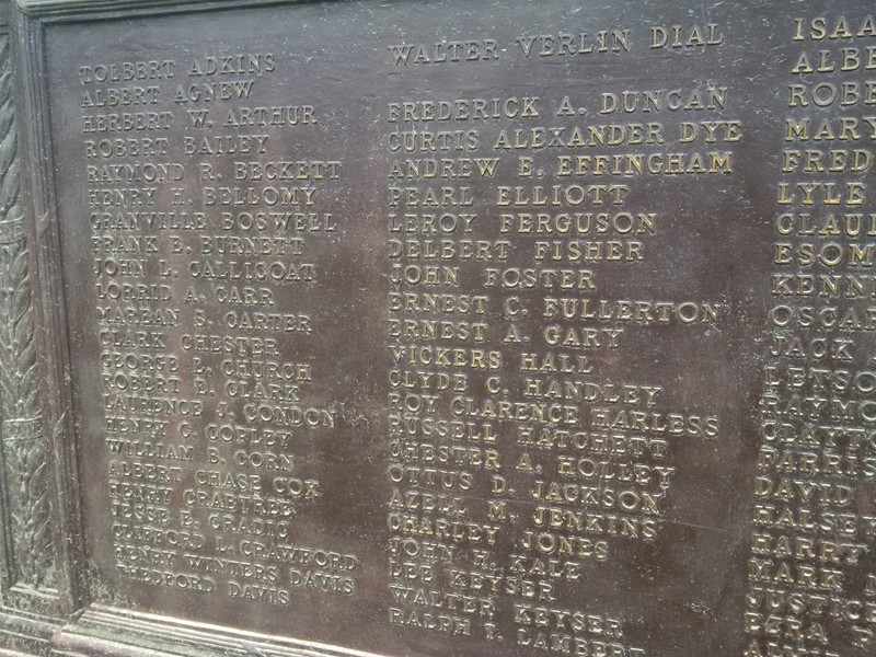 Blank line on Memorial Arch plaque