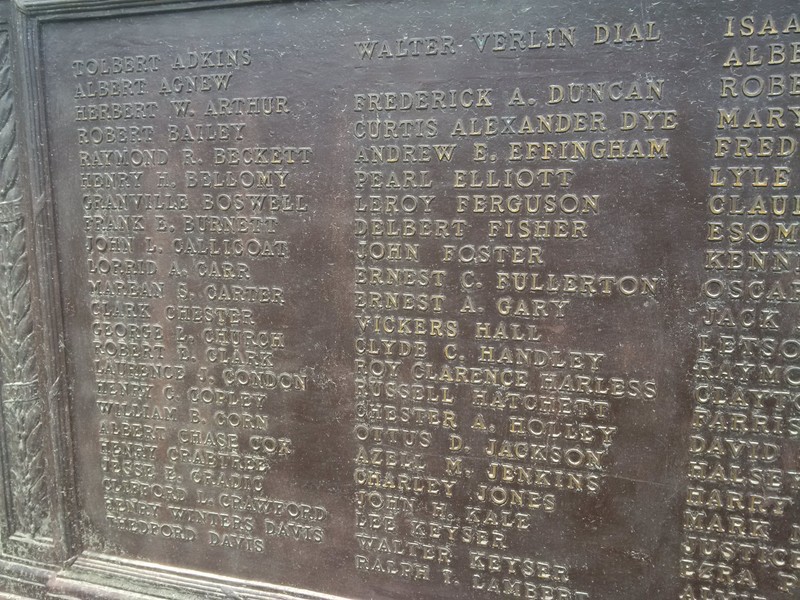 Blank line on Memorial Arch plaque