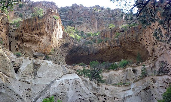 View of the Bandelier park.