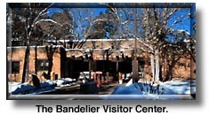 The visitor center at Bandelier park.