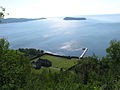 The depot and dock at Grand Portage.
