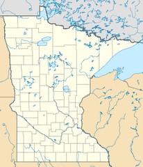 Map showing where Grand Portage is located.