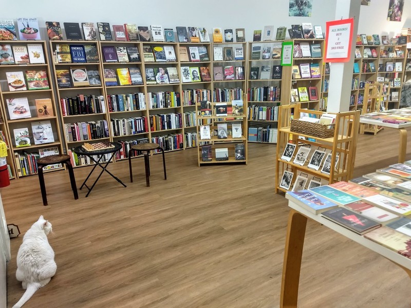 Sleepy Cat Books, a popular used bookstore currently located in the old Soda Works Building in downtown Berkeley