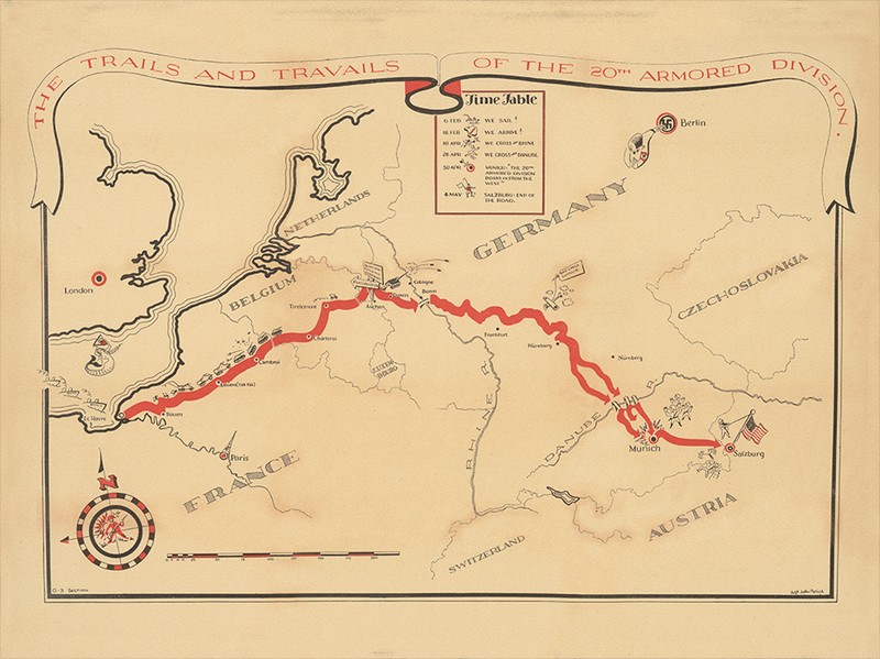 Campaign Map Of The 20th Armored Division