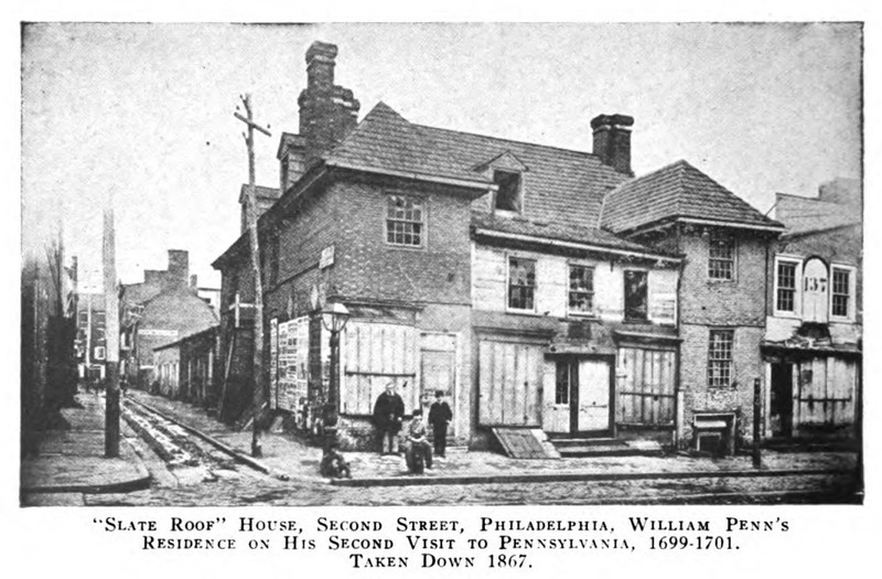 A drawing of the house where Hannah initially stayed for two years after arriving to Pennsylvania