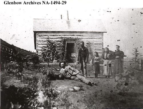 Edworthy Family at their homestead ca. 1880s