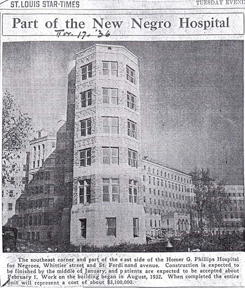 St. Louis Star-Times, reports the building is nearly complete in late 1936.