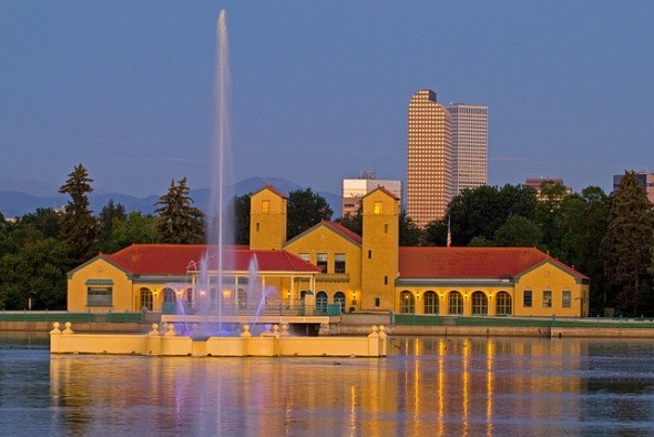 Pavilion and Boat House skyline image w/ fountain