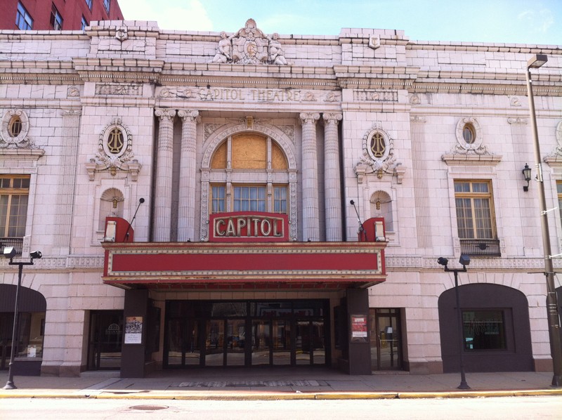 The Capitol Theatre opened in 1928. Thanks to the efforts of preservationists, it once again hosts events and performances. 