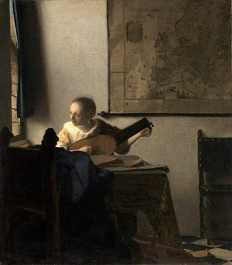 Johannes Vermeer, "Woman with a Lute," ca. 1662.