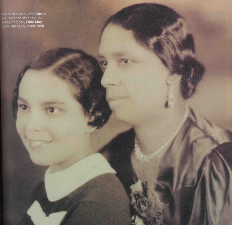 Lillie Carroll Jackson and her daughter Juanita 