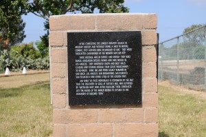 Second marker concerning the Mormon Battalion at the mission. Mormon communities had recently fled violent persecution in Missouri and Iowa, but had not obtained permission to settle in a permanent homestead anywhere in the United States.