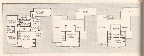 Floor-plan of the house from Good Housekeeping Magazine