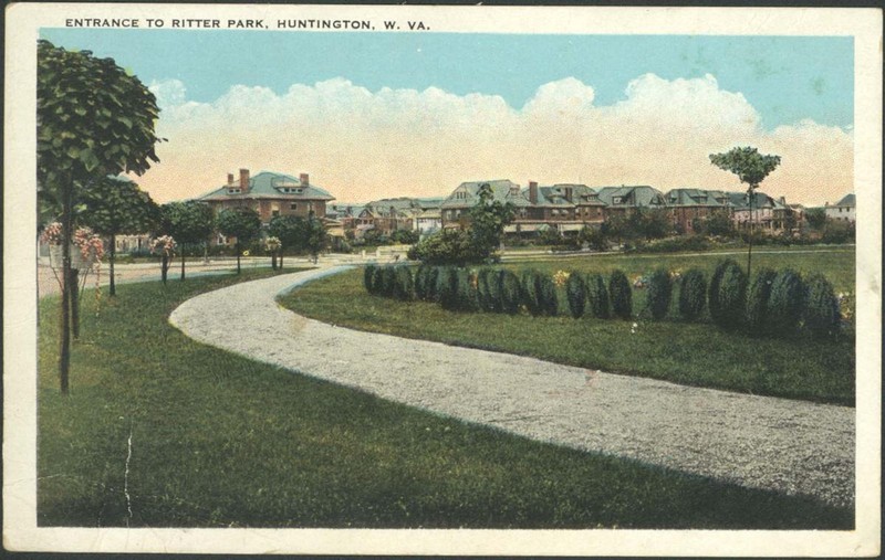 A view from inside Ritter Park looking toward 8th Street