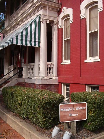 The Maggie L. Walker house in "Quality Row" in Jackson Ward.