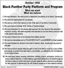 Black Panther Pamphlet, What We Want, What We Believe.