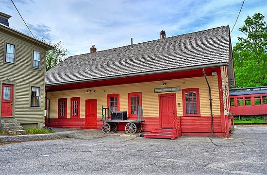 Image of the exterior of the Contoocook Depot following restoration.  