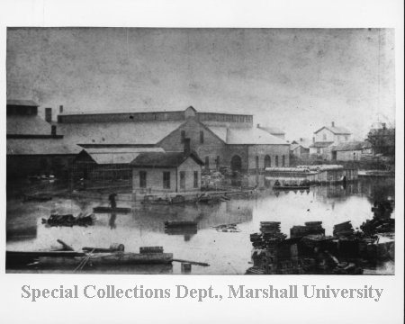 Ensign Manufacturing plant during 1884 flood