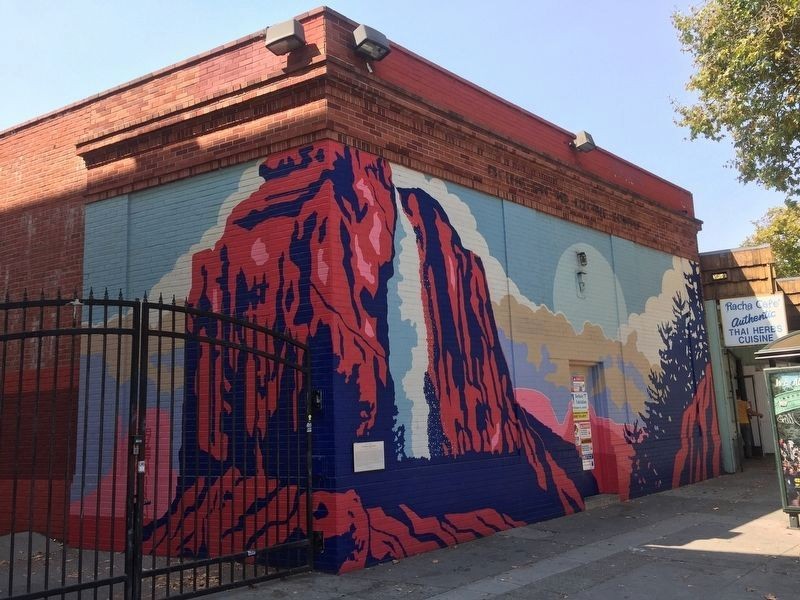 Mural on the side of the building at 2525 Telegraph Avenue, which once housed Chiura Obata's studio and gallery