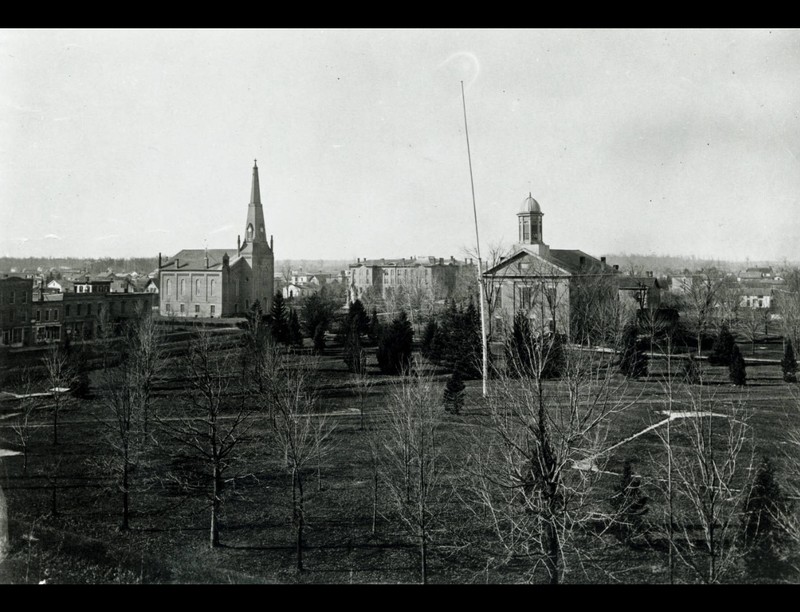 Oberlin College, Second Congregational Church, Second Ladies Hall, College Chapel ca. 1855-1883