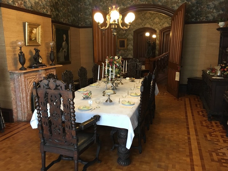 The dining room as it might have looked in the late 19th century.