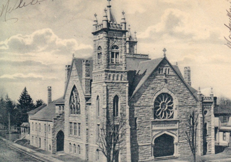 A 1906 photo of the destroyed First United Methodist Church. 