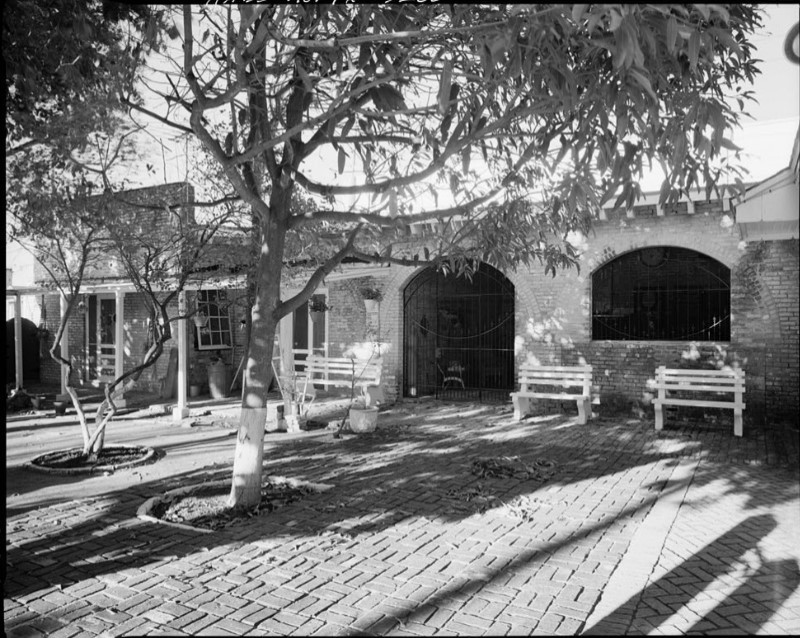 Patio on west side of Stillman House plus old stable and carriage house (Engdahl 1979)